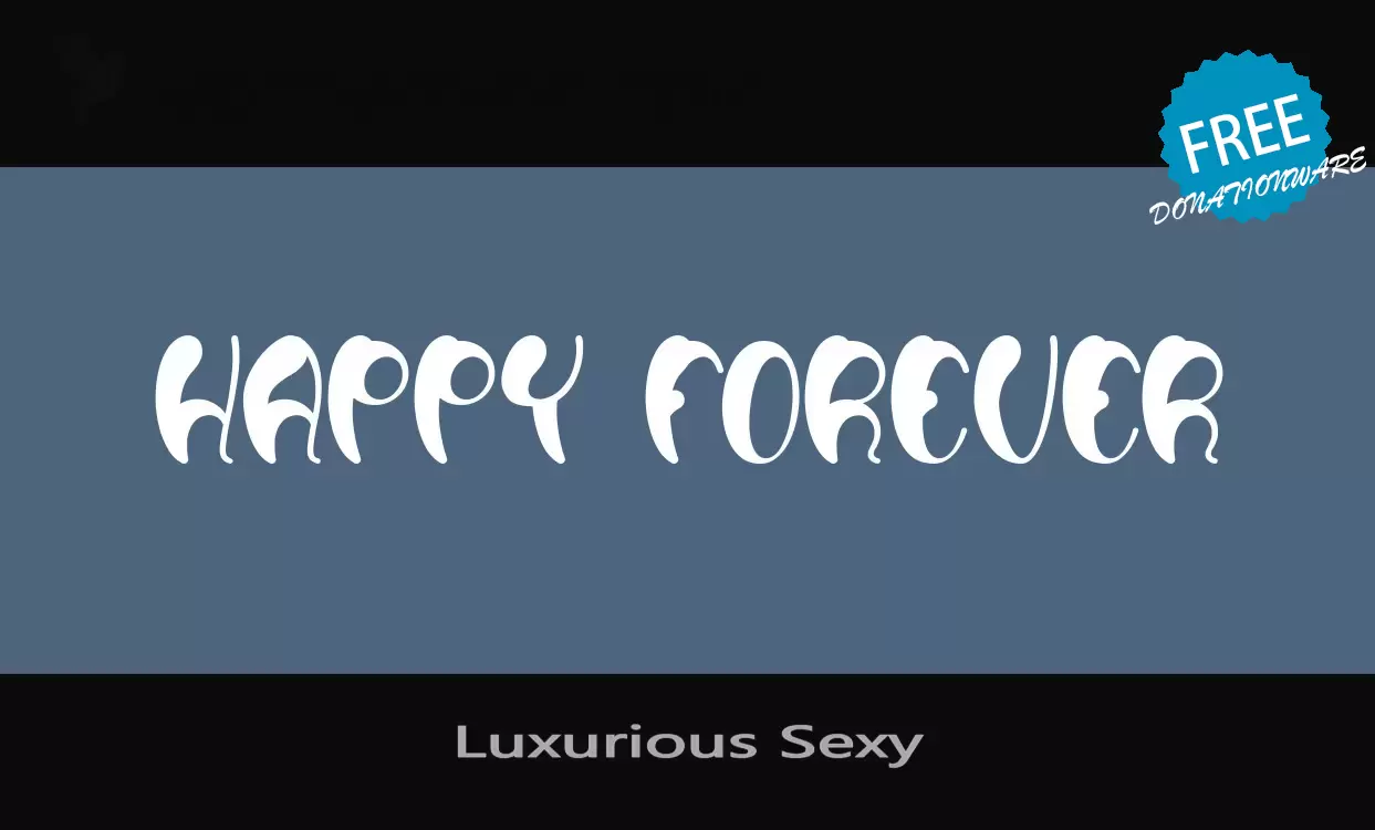 Font Sample of Luxurious-Sexy