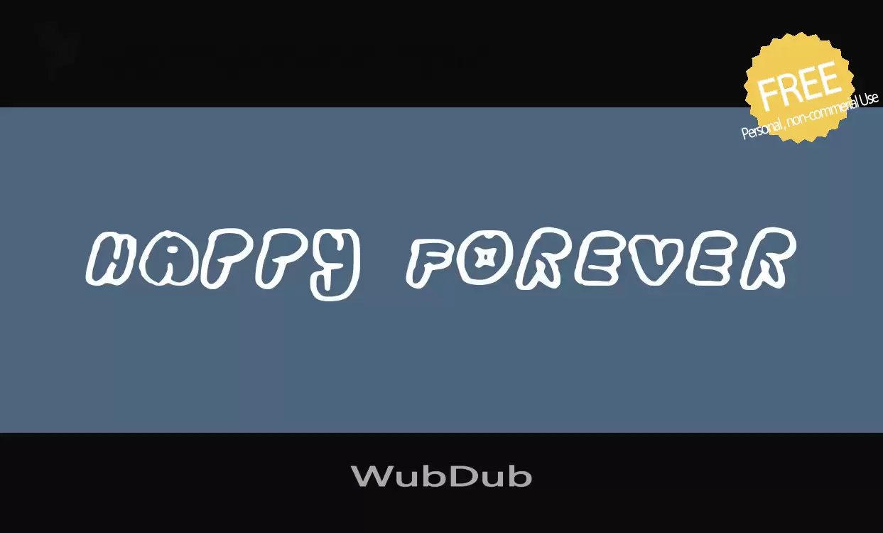 「WubDub」字体效果图