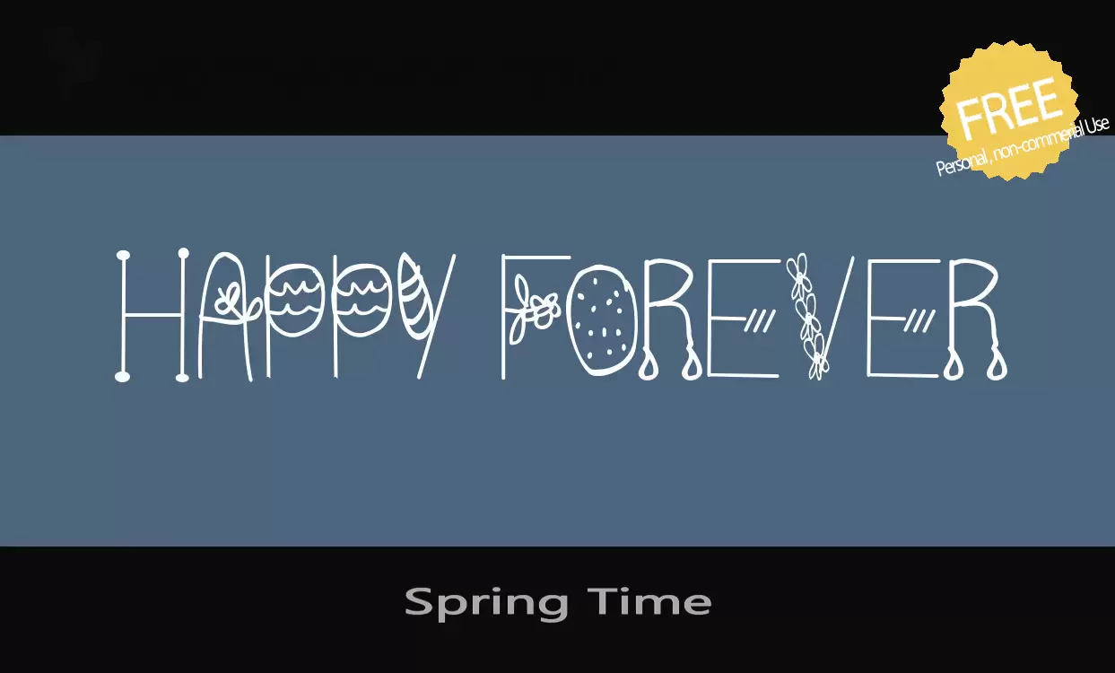 「Spring-Time」字体效果图