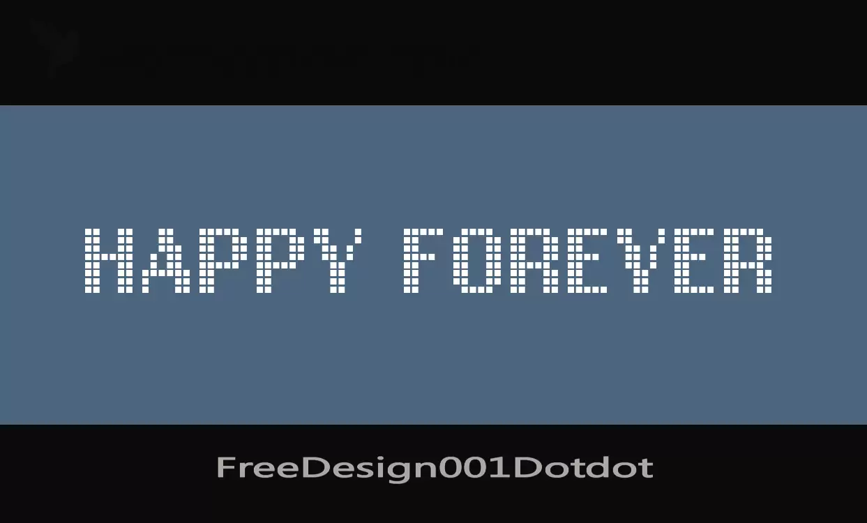 「FreeDesign001Dotdot」字体效果图