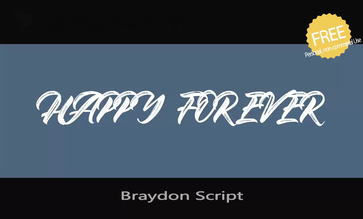 Font Sample of Braydon-Script