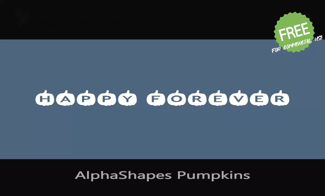 Font Sample of AlphaShapes-Pumpkins