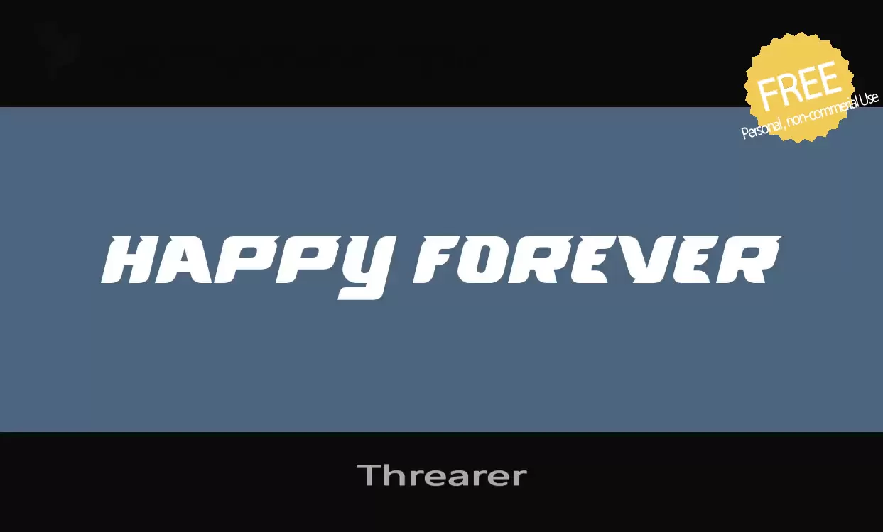 Font Sample of Threarer