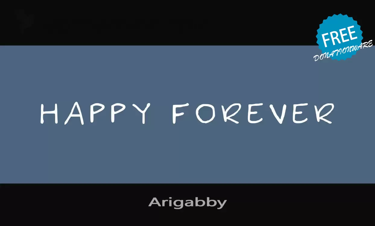 「Arigabby」字体效果图