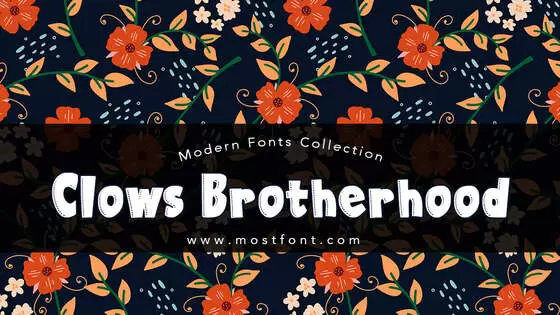 「Clows-Brotherhood」字体排版样式