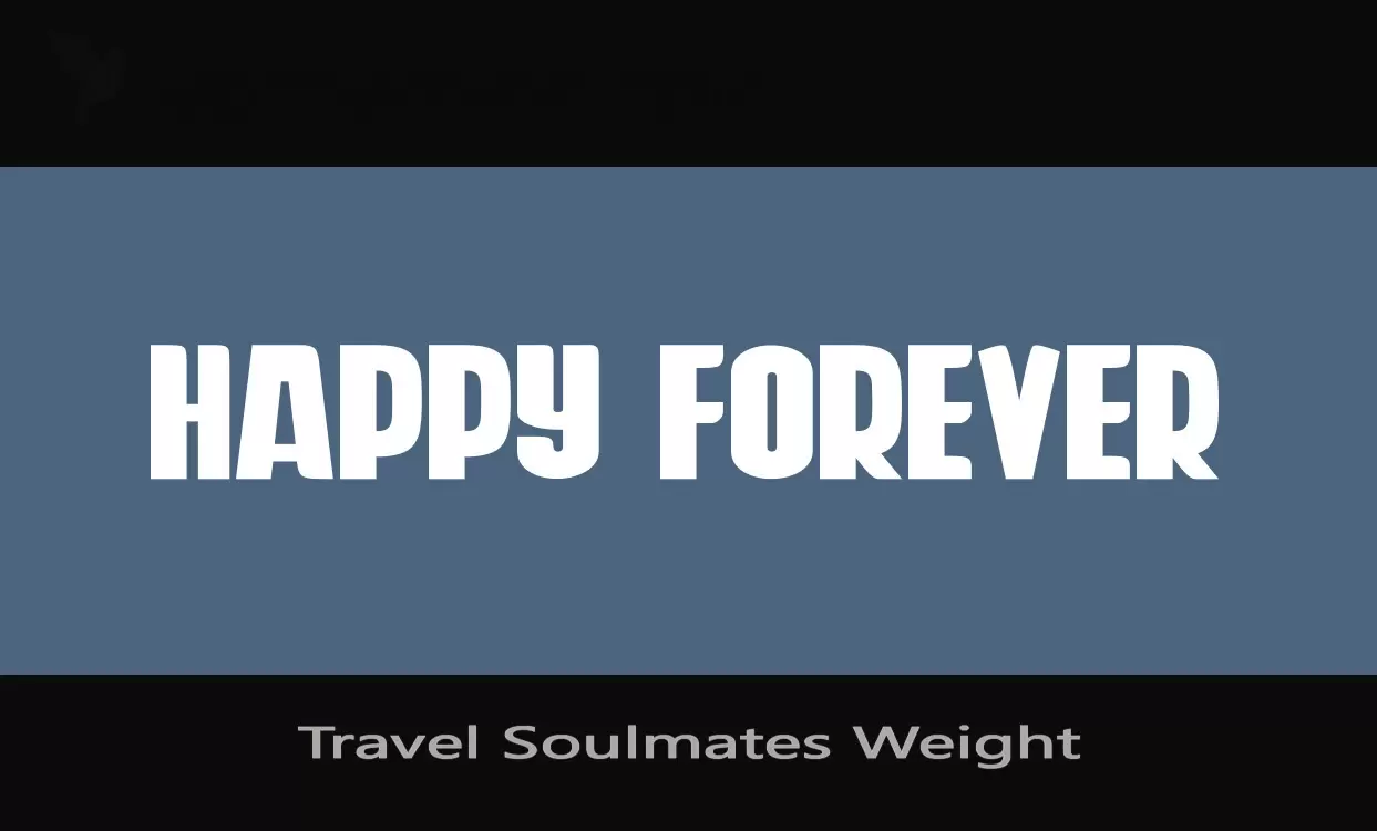 「Travel-Soulmates-Weight」字体效果图