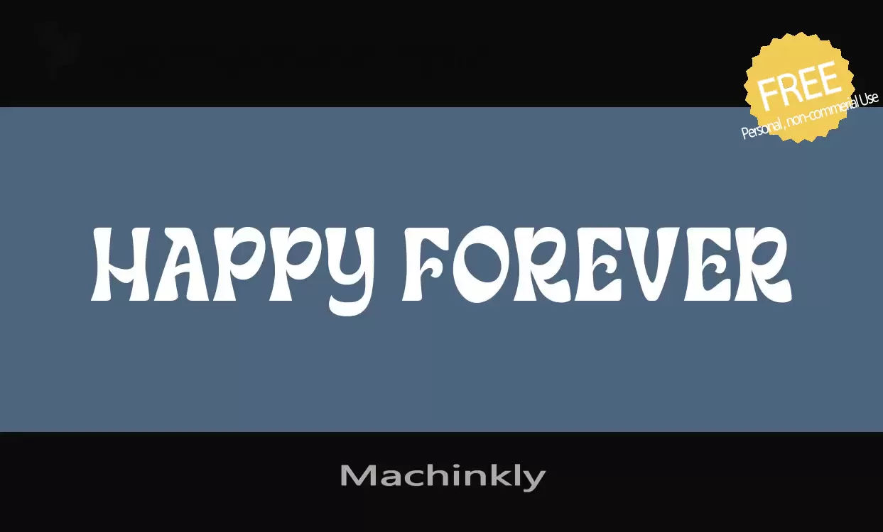 「Machinkly」字体效果图