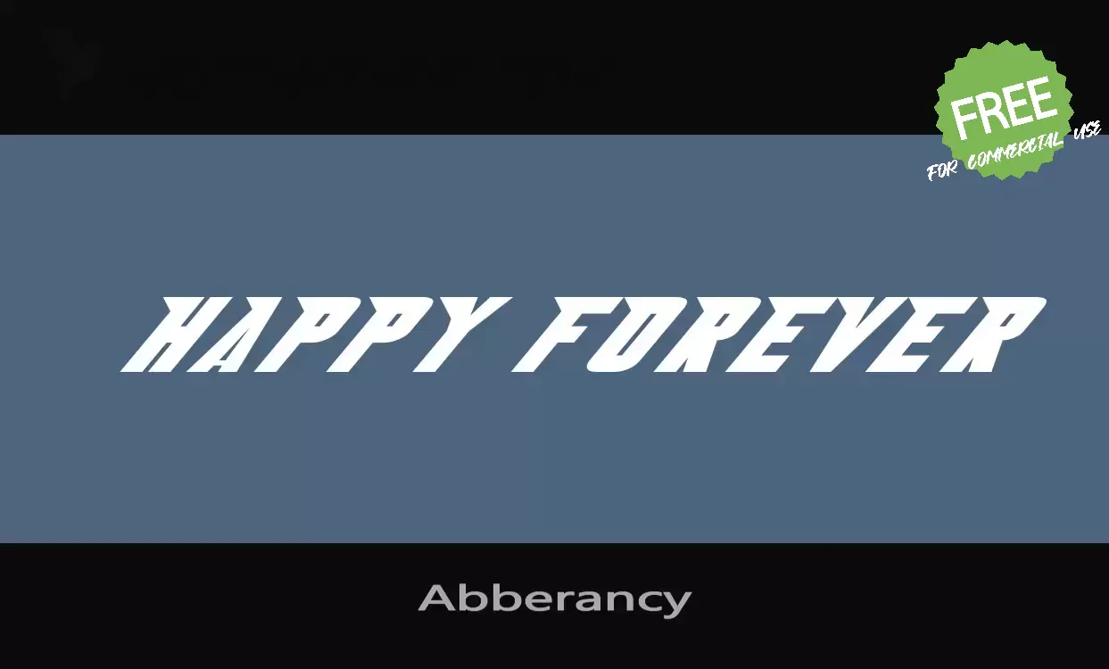 「Abberancy」字体效果图