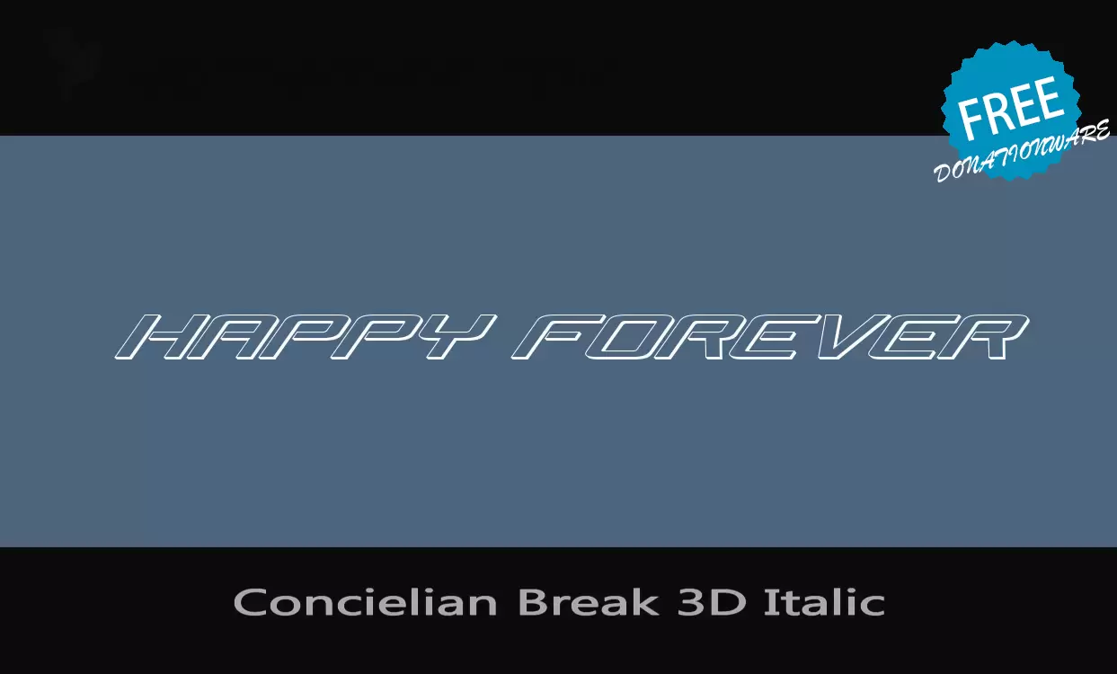 Sample of Concielian-Break-3D-Italic