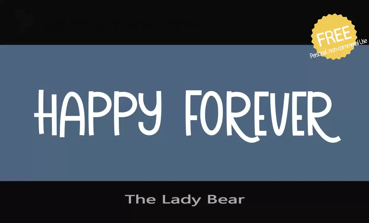 「The-Lady-Bear」字体效果图