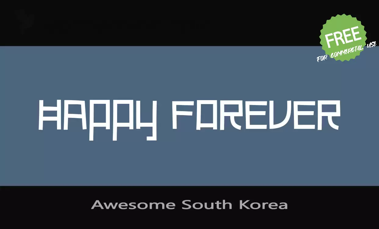 「Awesome-South-Korea」字体效果图