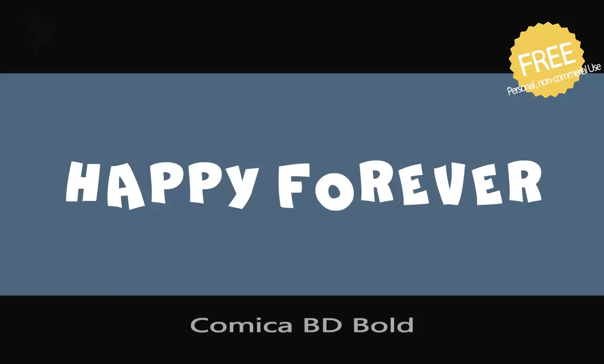 「Comica-BD-Bold」字体效果图