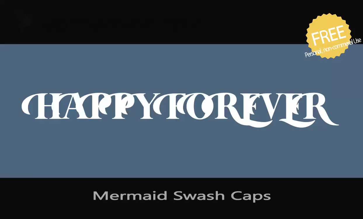 「Mermaid-Swash-Caps」字体效果图