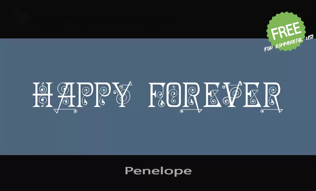 「Penelope」字体效果图