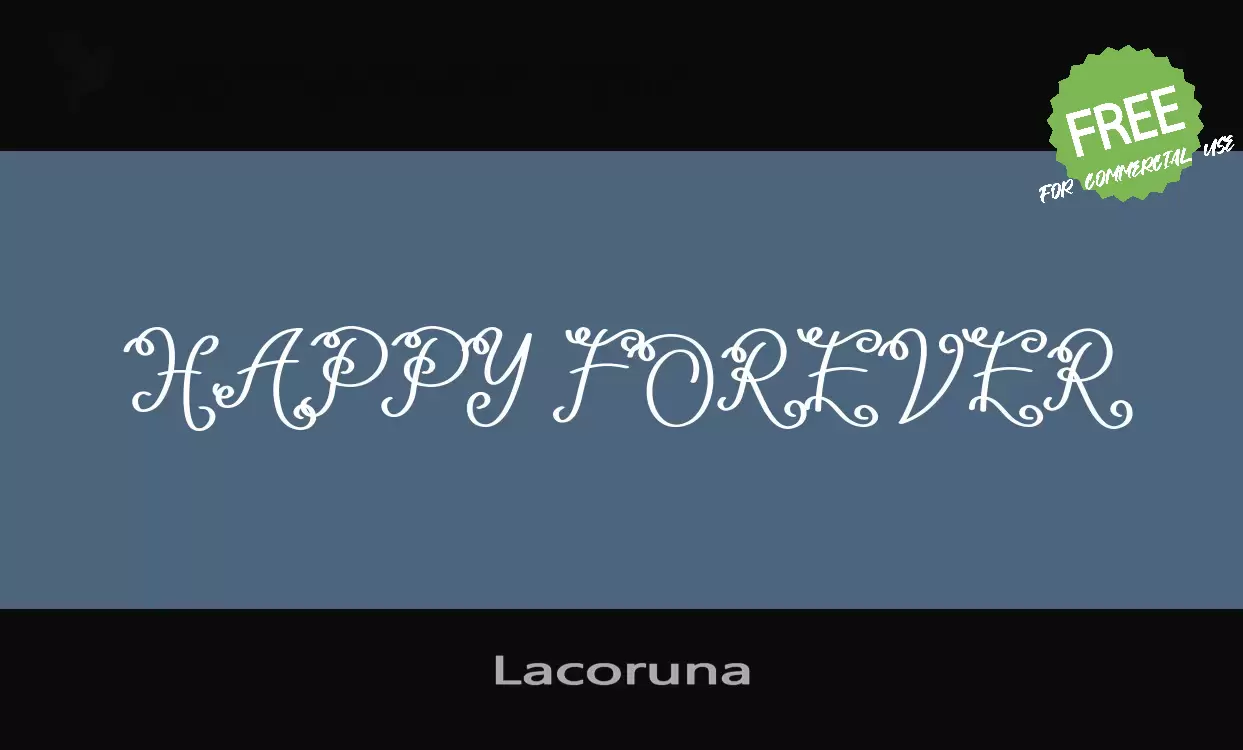 「Lacoruna」字体效果图