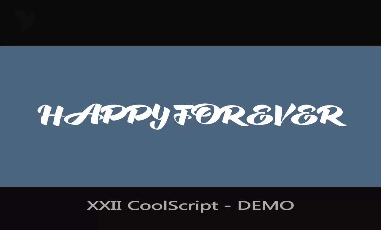 「XXII-CoolScript---DEMO」字体效果图