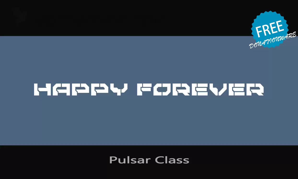 「Pulsar-Class」字体效果图