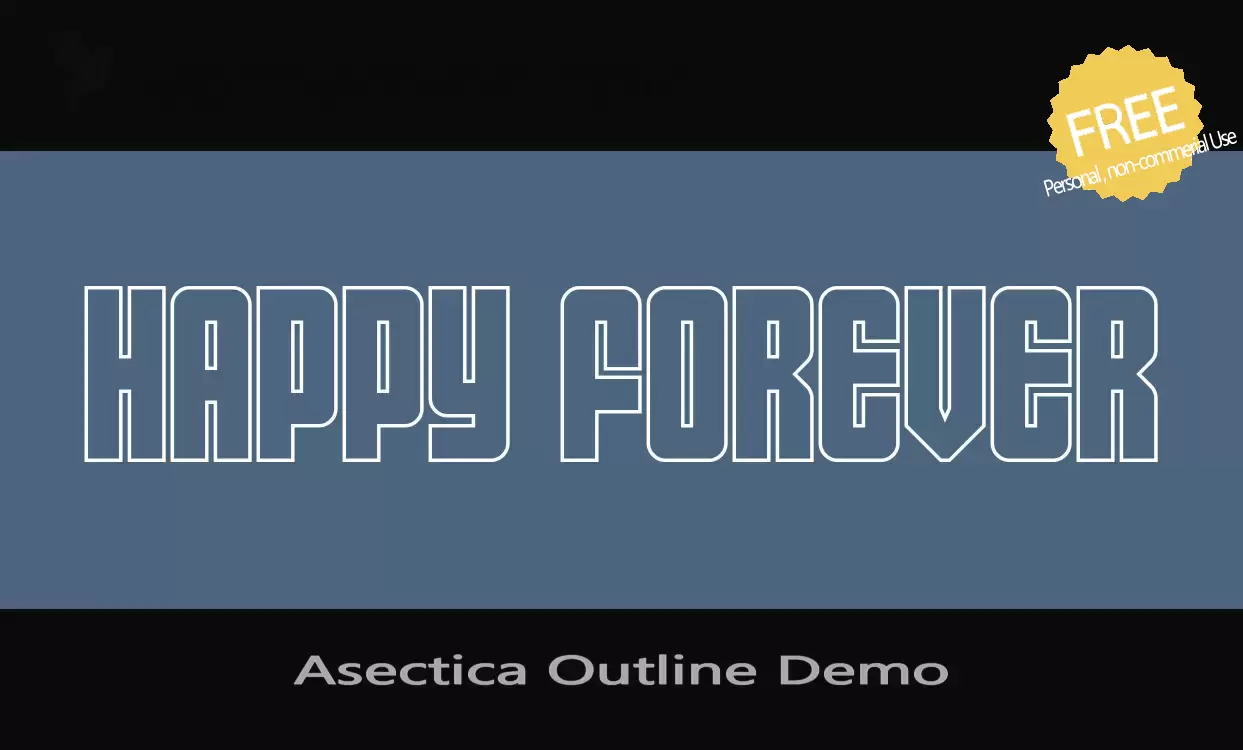 Font Sample of Asectica-Outline-Demo