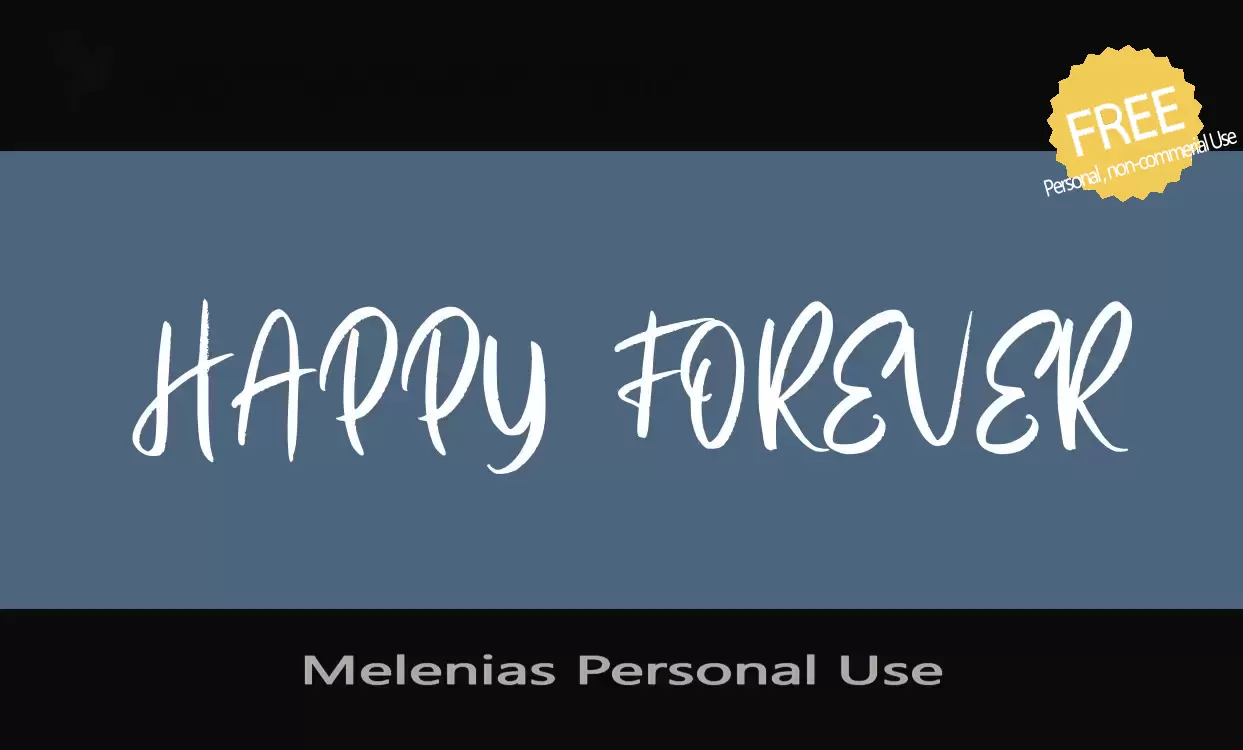Font Sample of Melenias-Personal-Use