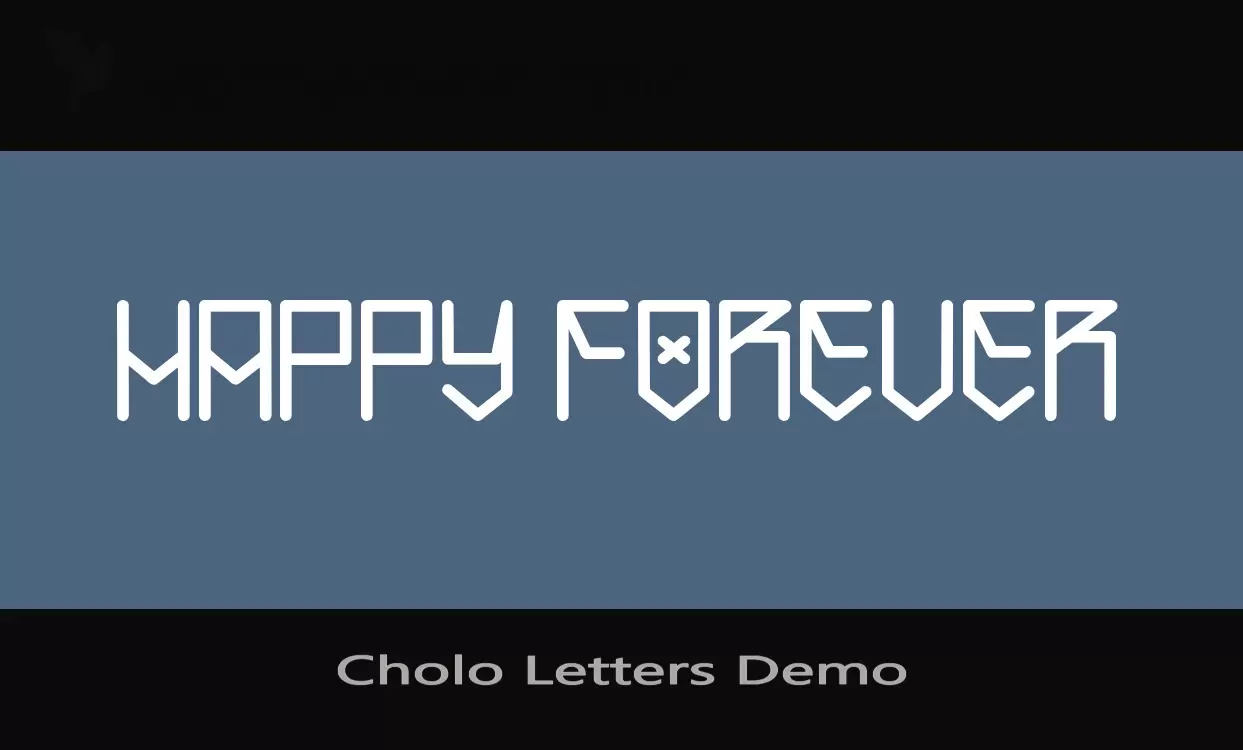 Font Sample of Cholo-Letters-Demo