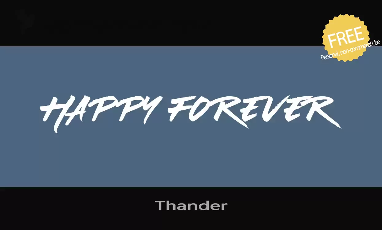 Font Sample of Thander