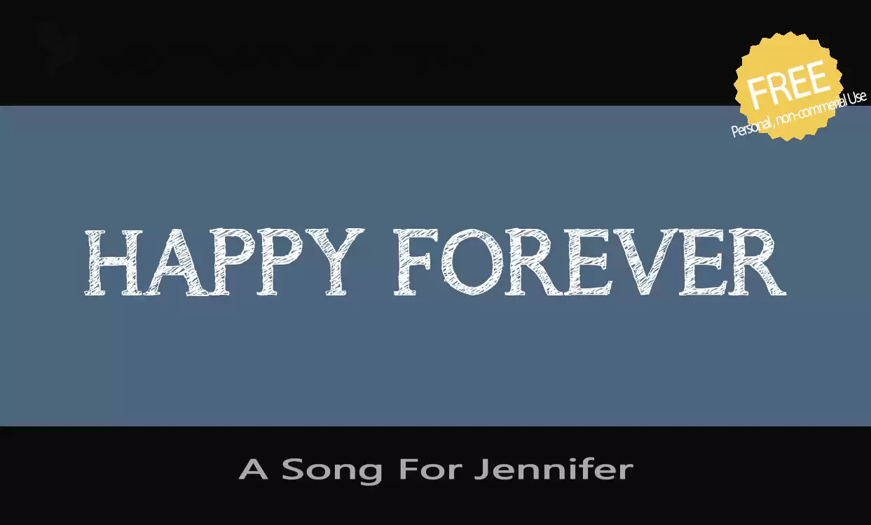 「A-Song-For-Jennifer」字体效果图