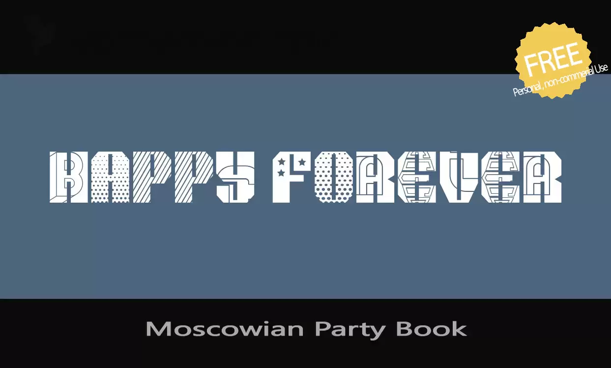 「Moscowian-Party-Book」字体效果图