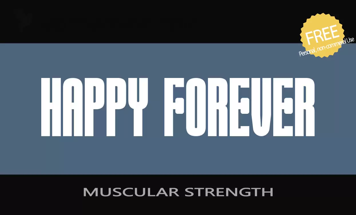 「MUSCULAR-STRENGTH」字体效果图