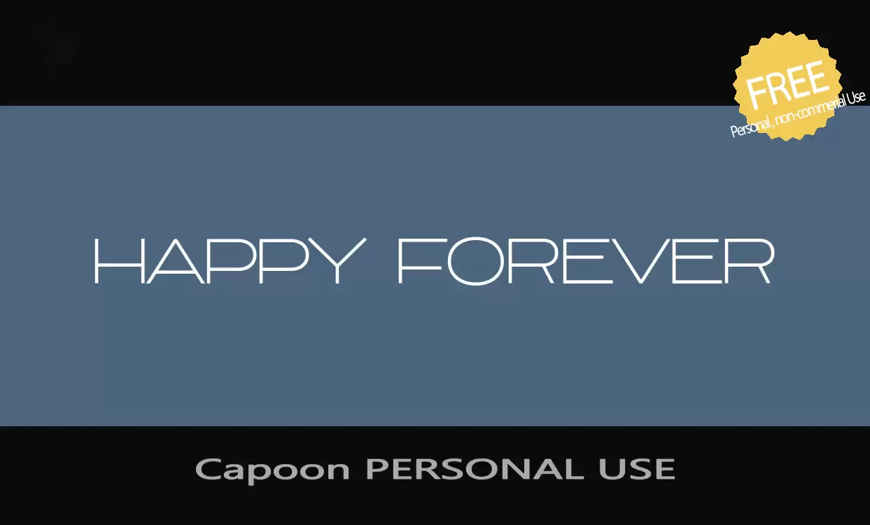 Font Sample of Capoon-PERSONAL-USE