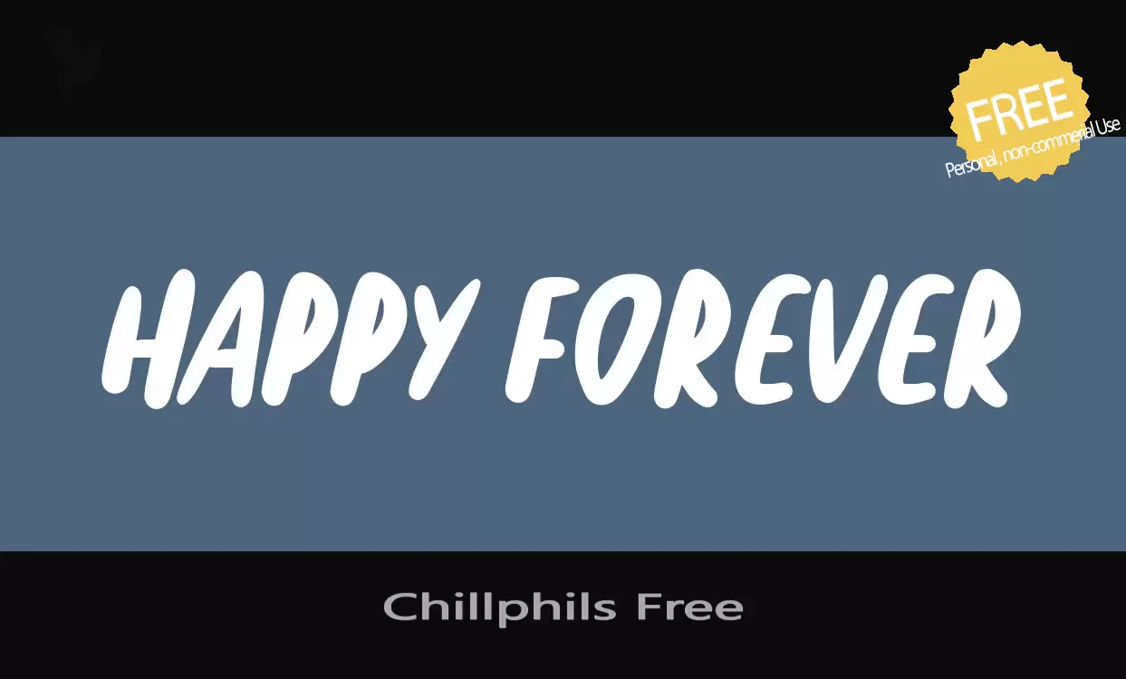 「Chillphils-Free」字体效果图