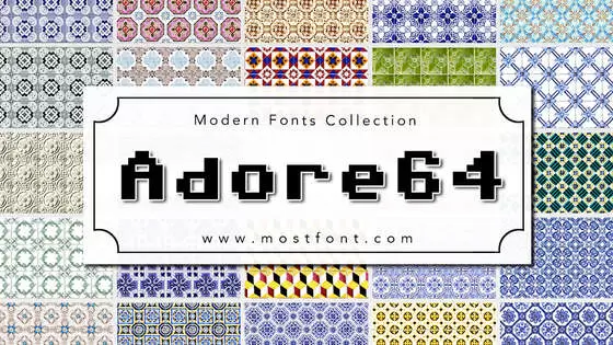 「Adore64」字体排版图片