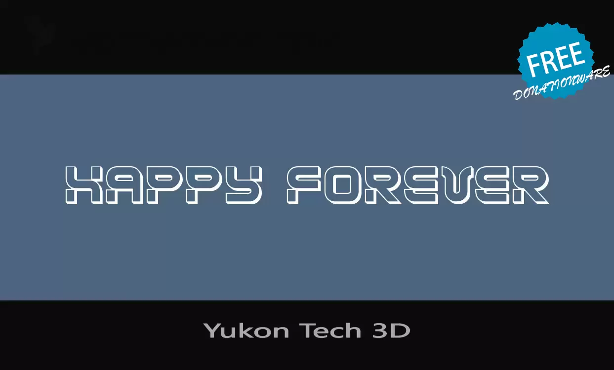 「Yukon-Tech-3D」字体效果图