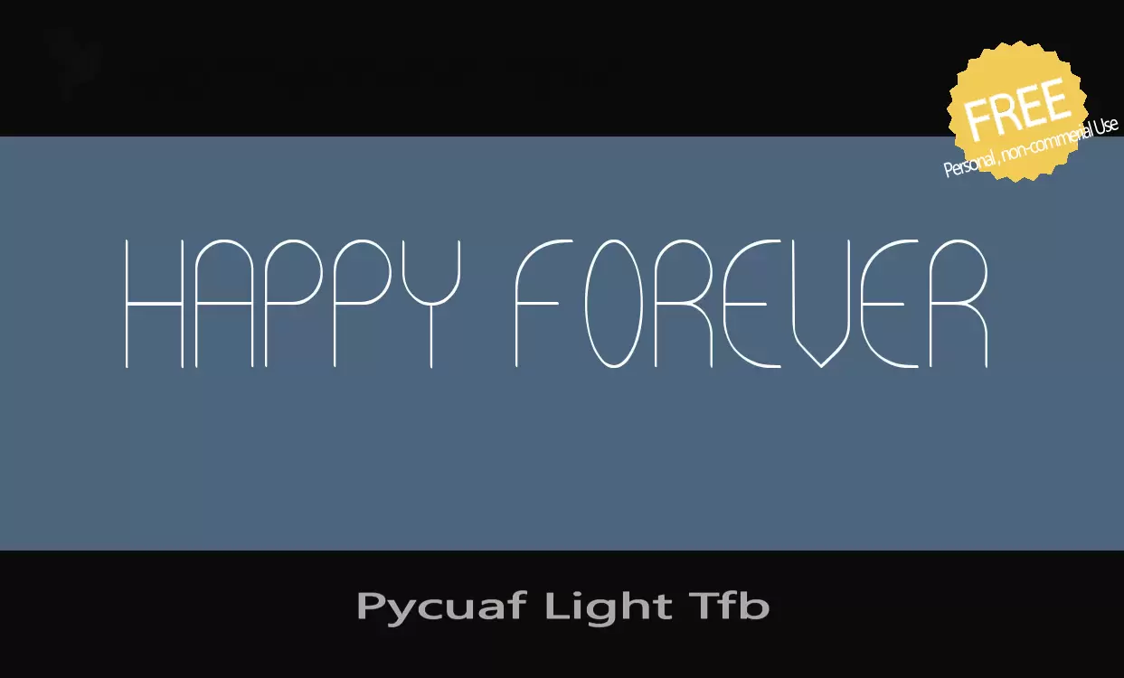 Font Sample of Pycuaf-Light-Tfb