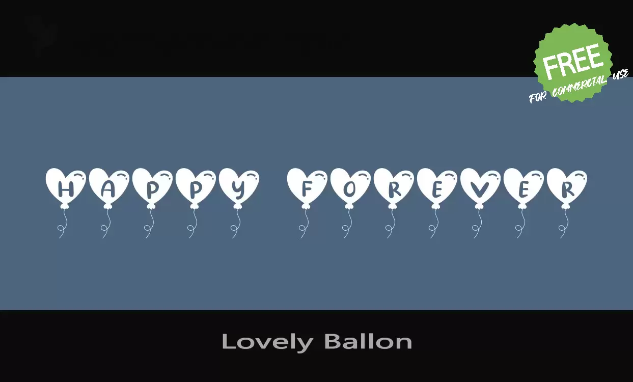 Font Sample of Lovely-Ballon