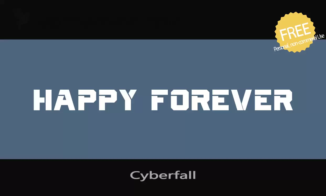 「Cyberfall」字体效果图