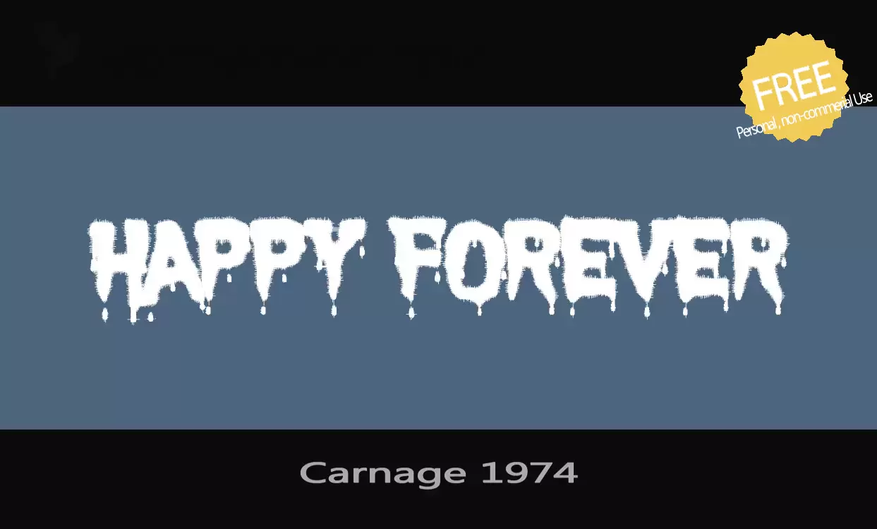 「Carnage-1974」字体效果图