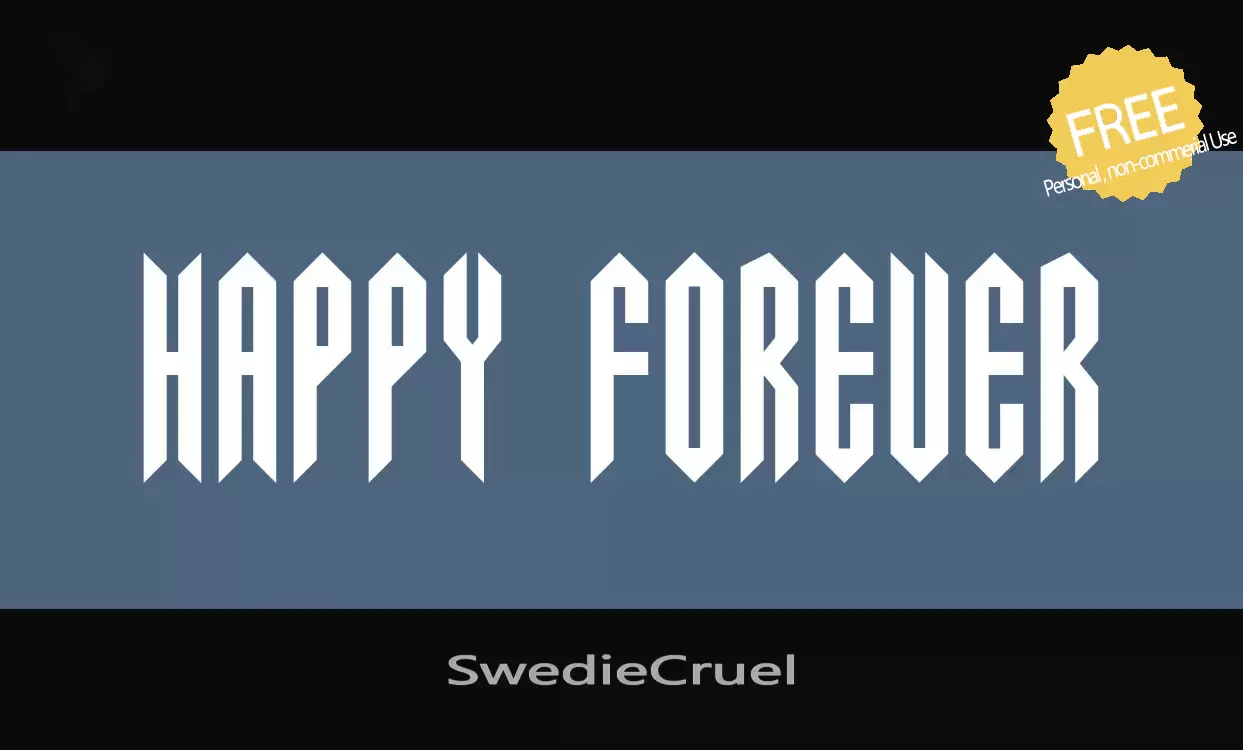 Font Sample of SwedieCruel