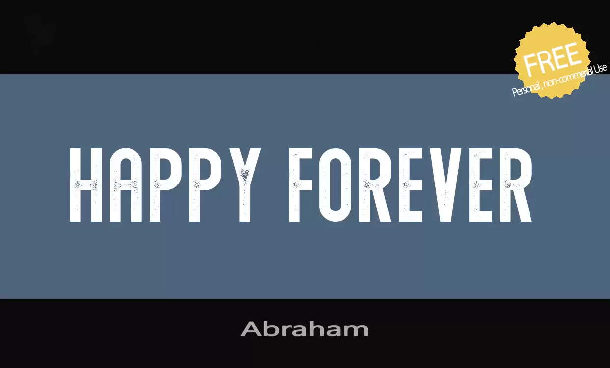 「Abraham」字体效果图