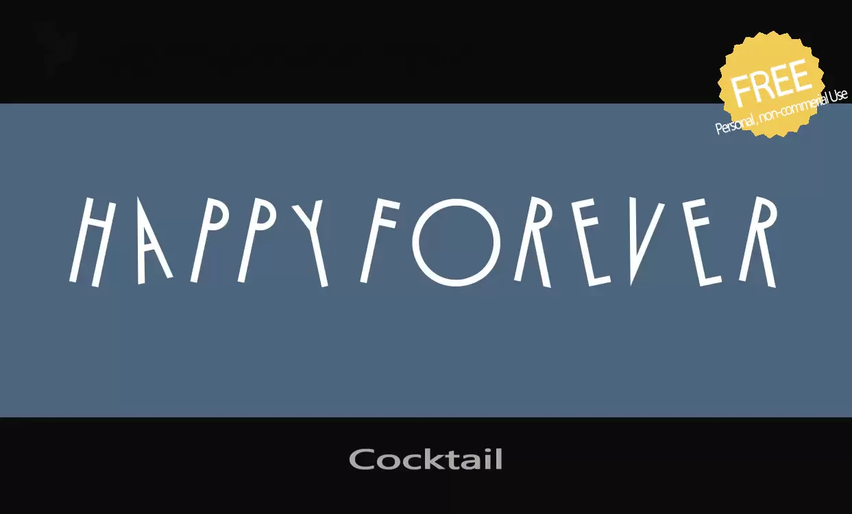 Font Sample of Cocktail