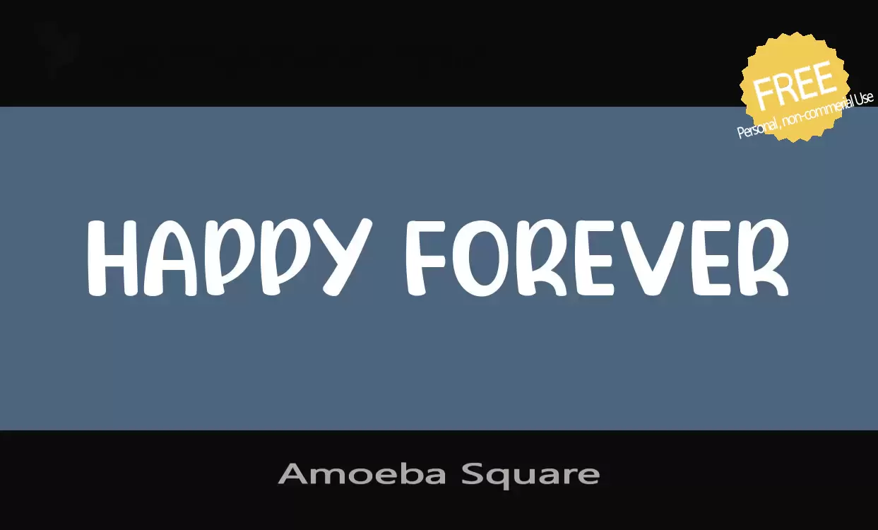 「Amoeba-Square」字体效果图
