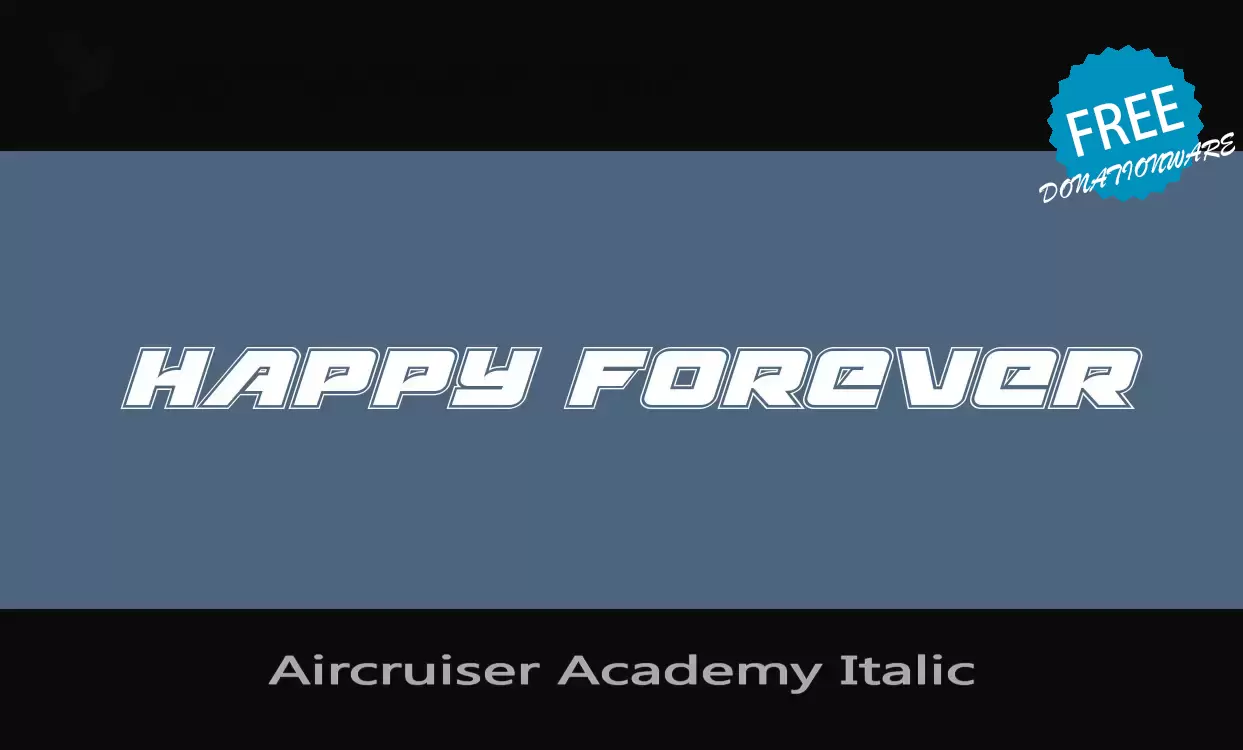 Sample of Aircruiser-Academy-Italic