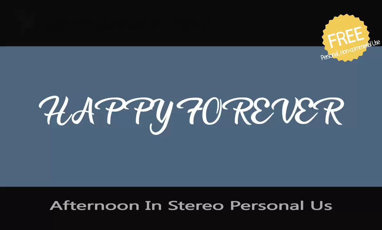 「Afternoon-In-Stereo-Personal-Us」字体效果图