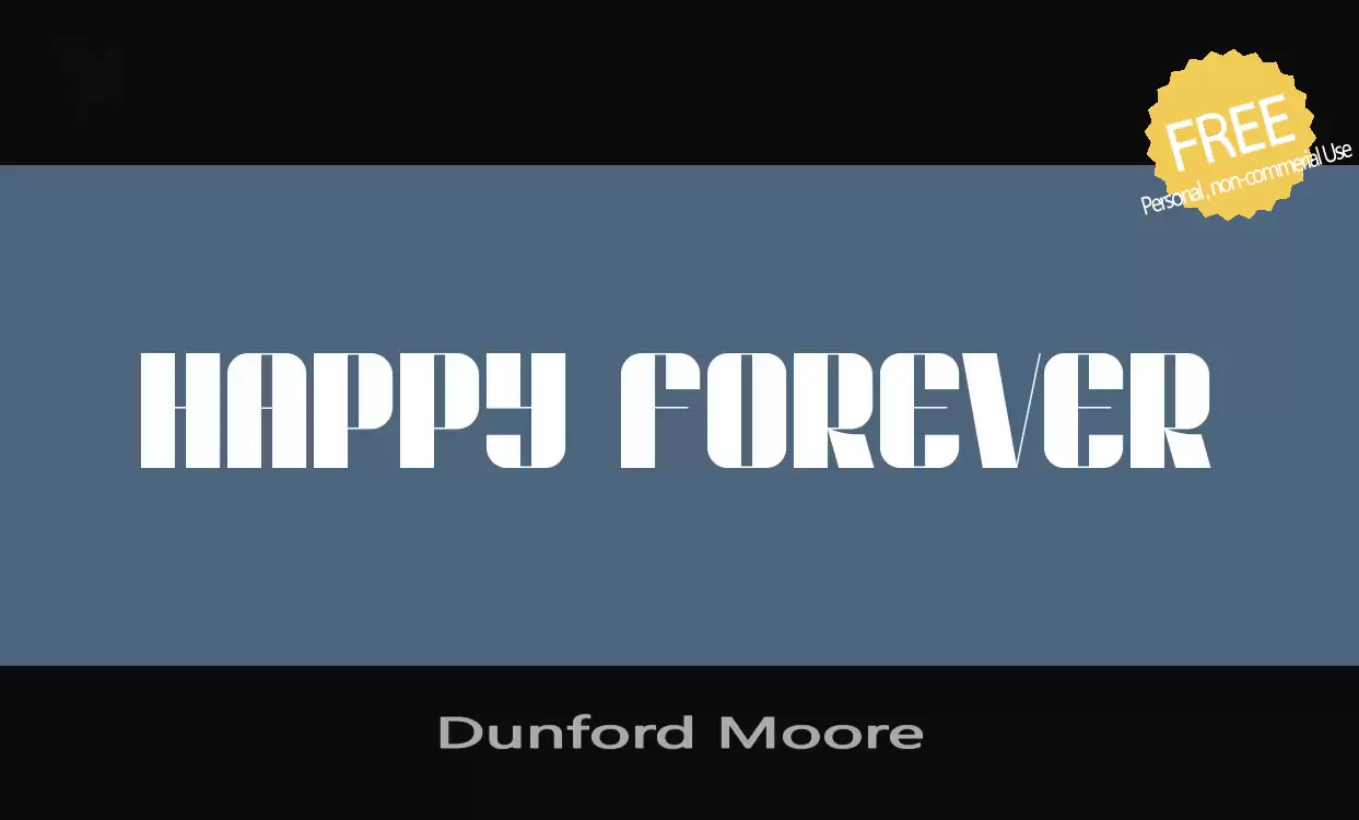 「Dunford-Moore」字体效果图