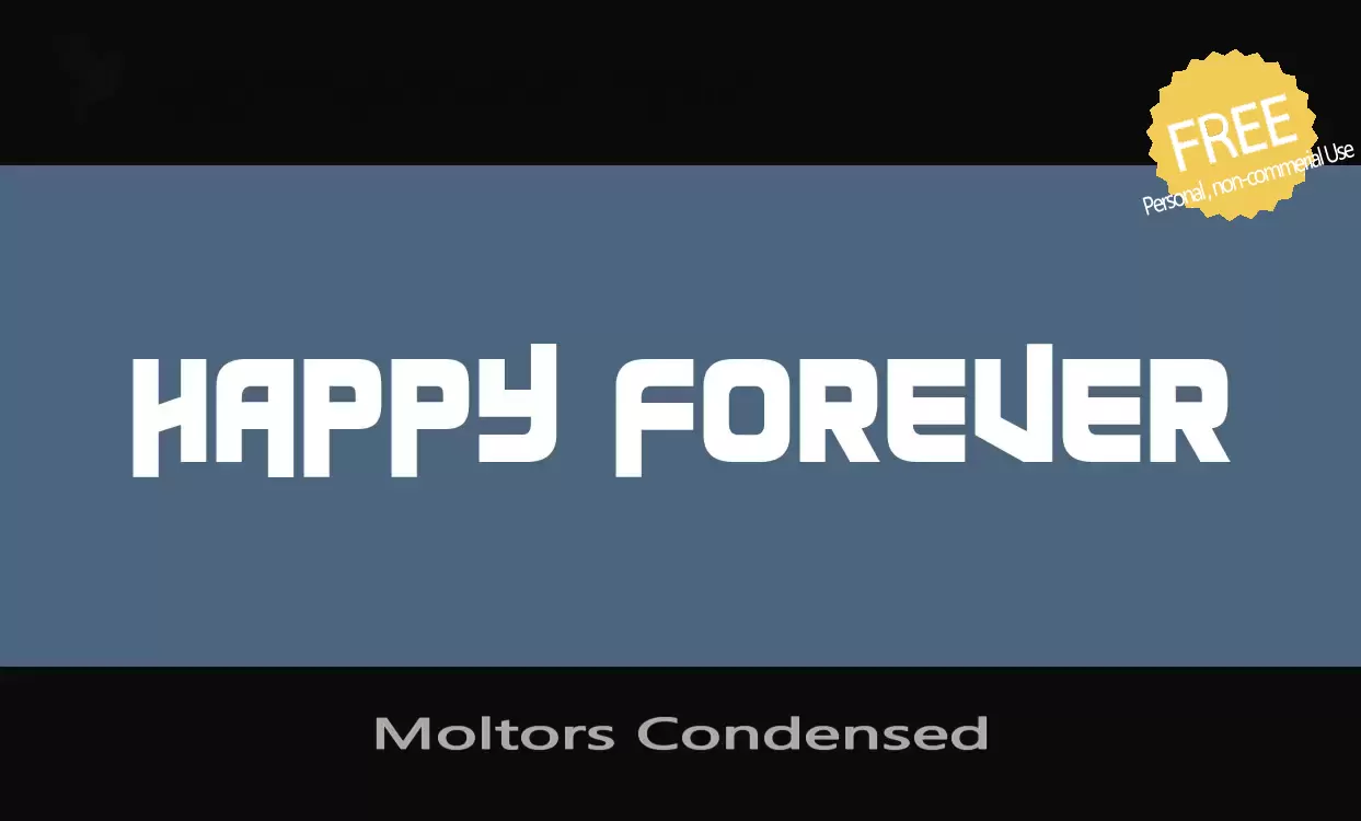 Font Sample of Moltors-Condensed