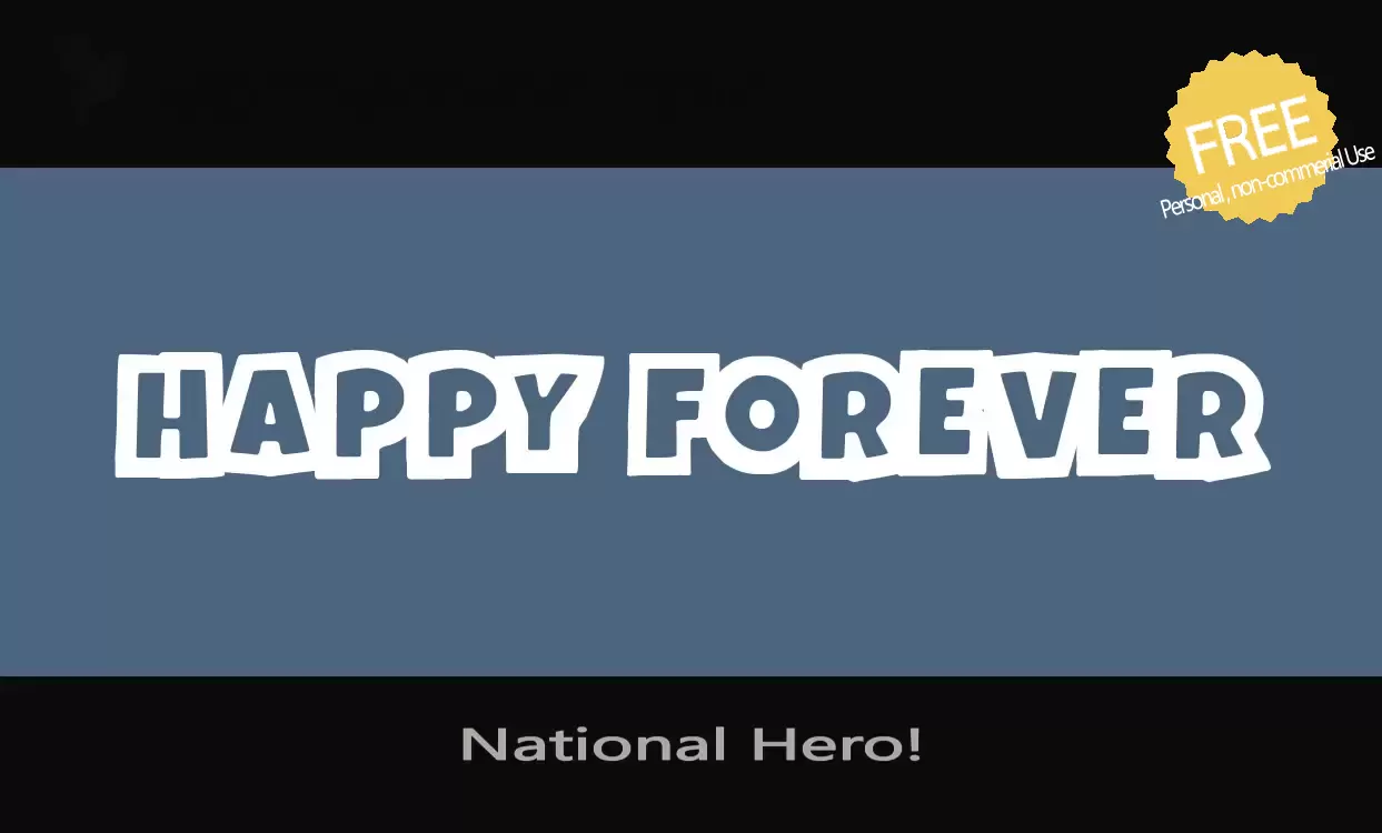 「National-Hero!」字体效果图