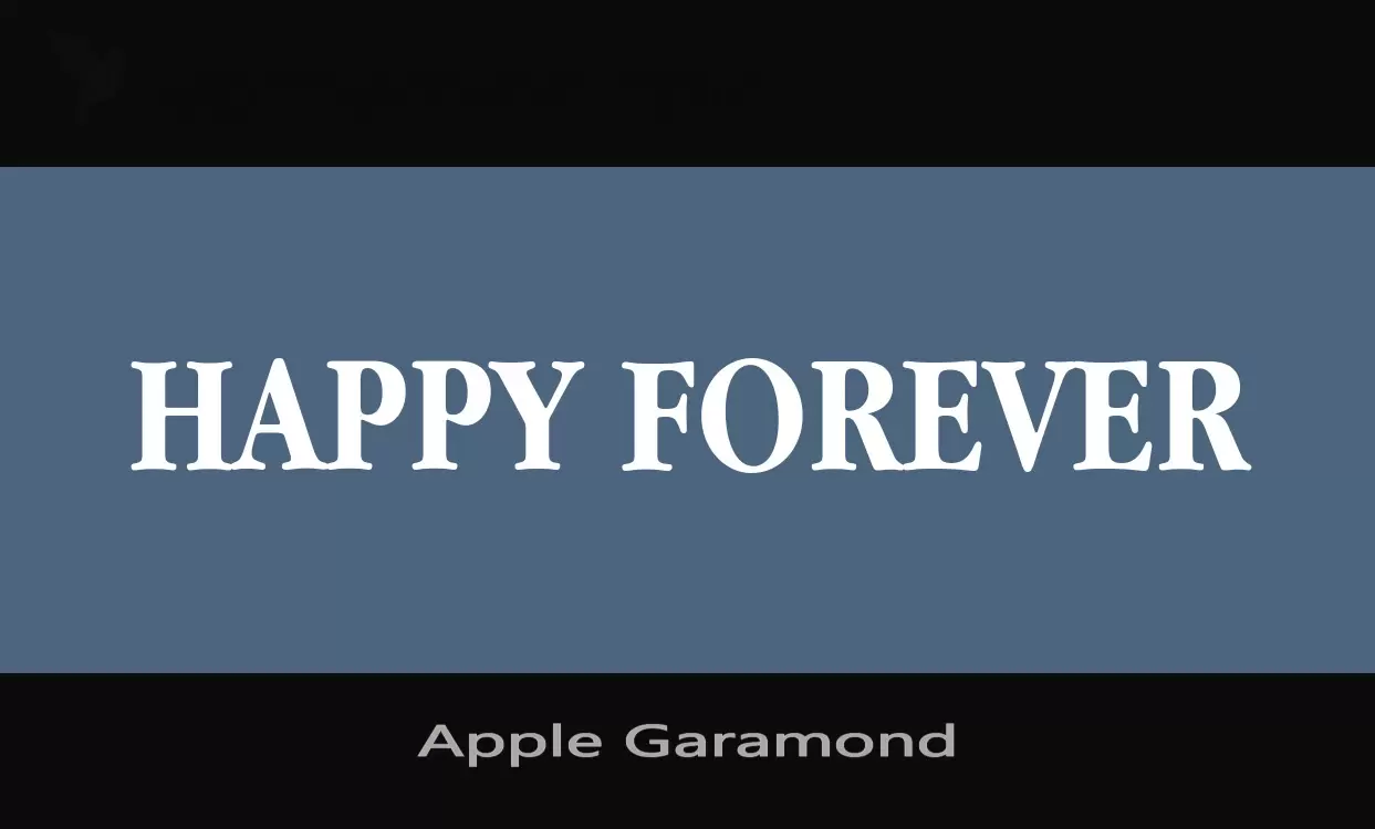 Sample of Apple-Garamond