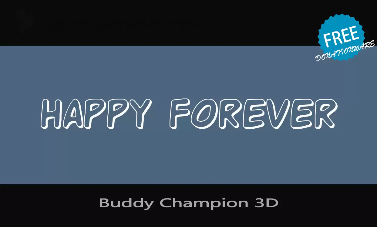 「Buddy-Champion-3D」字体效果图