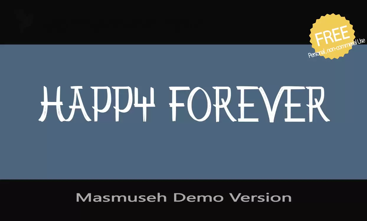 「Masmuseh-Demo-Version」字体效果图