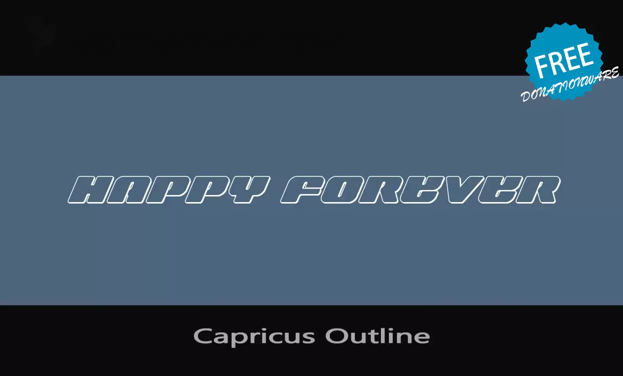 Font Sample of Capricus-Outline