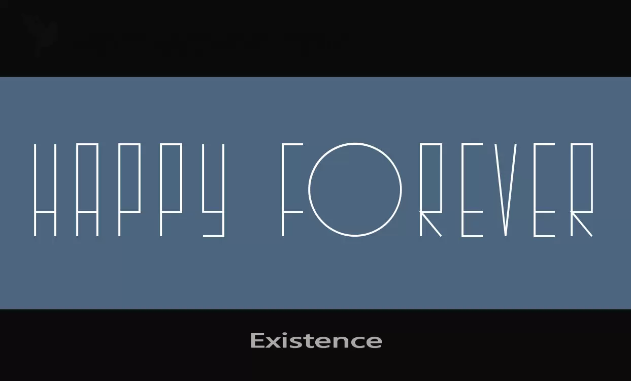 「Existence」字体效果图